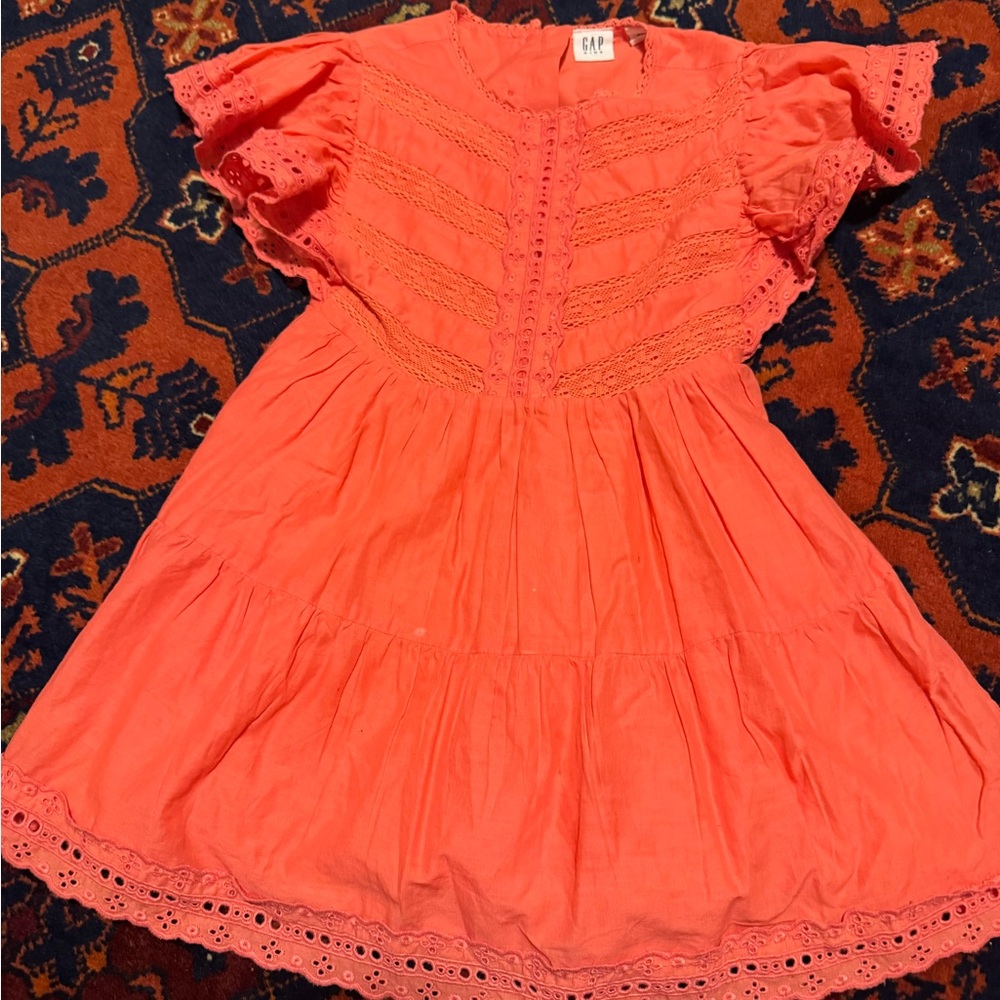 GAP Kids Coral Eyelet Casual Dress